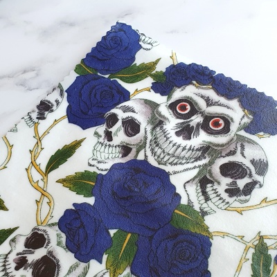 Blue Rose Day of the Dead Single Wrap